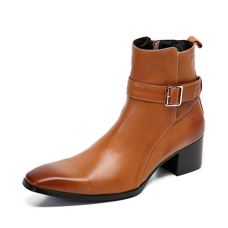 Men Formal Wear With Boots - Bottines pointues à fermeture éclair pour