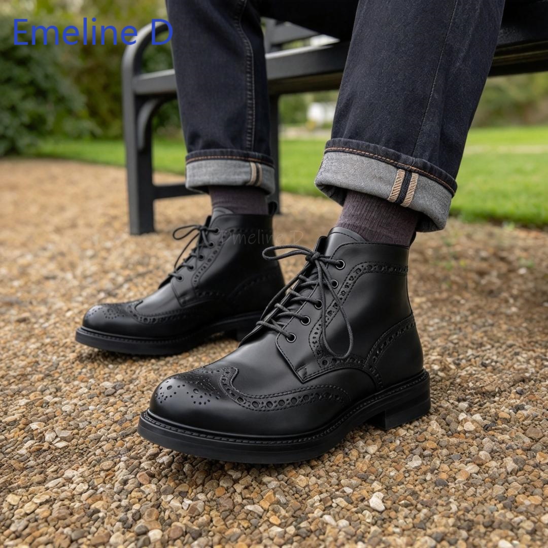 Formal Men Daily Wear Footwear - Bottines à lacets pour hommes, style