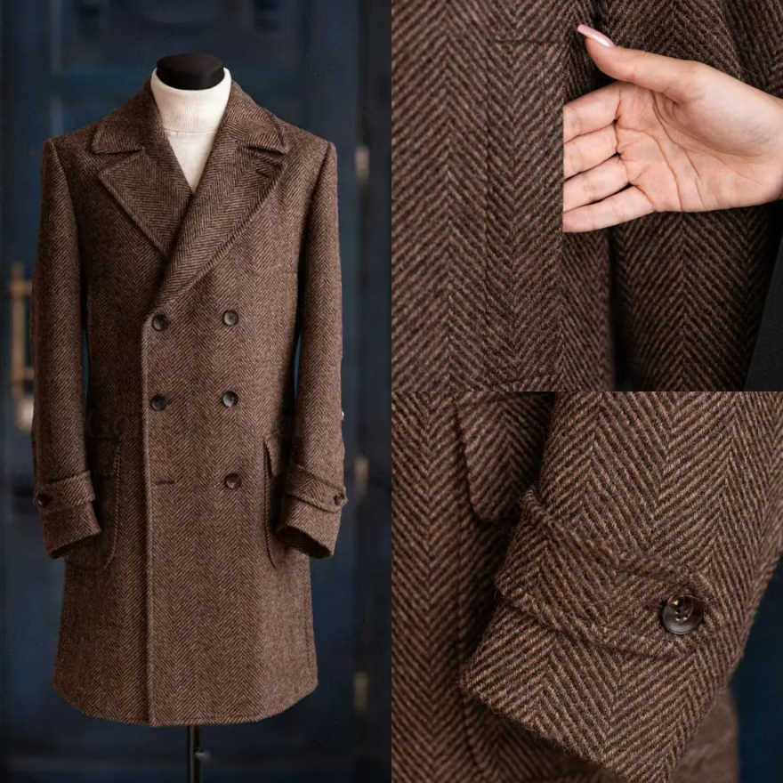 Men Formal Wear Modern - Manteau moderne à chevrons pour homme,