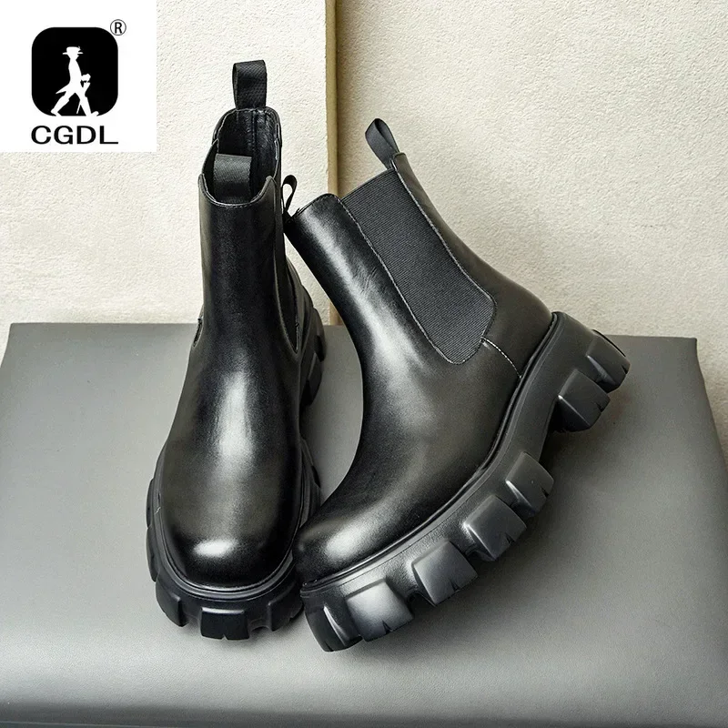 Bottes en cuir véritable à l'o - Men Formal Wear With Boots avis et prix