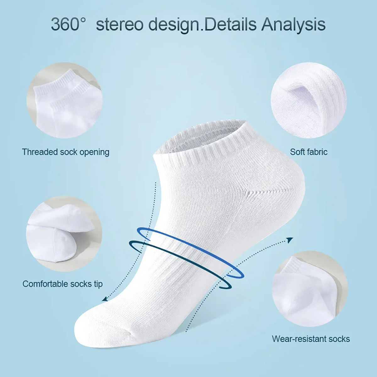 1/5 paires unisexe blanc et no - Sock Garter Men avis et prix