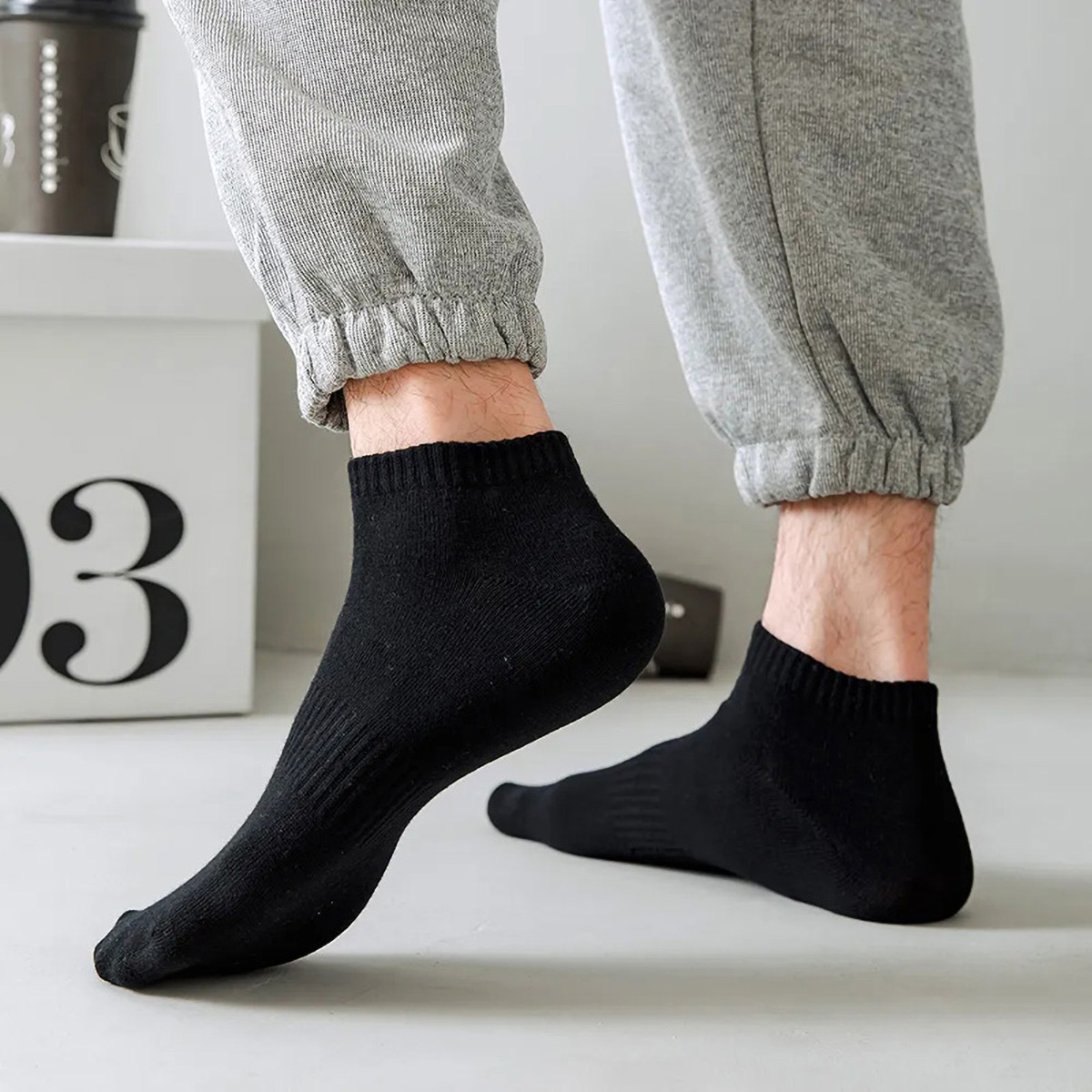 1/5 paires unisexe blanc et no - Sock Garter Men avis et prix